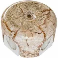 Коробка Bironi B1-521-09-К распределительная, мрамор, D78*30мм ( 4 кабельных ввода в комплекте )