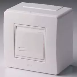 Коробка DKC 10002 в сборе с выключателем, белая, "In-liner Classic"