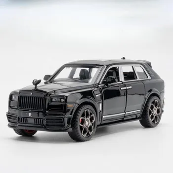 1/36 Rolls Royce Cullinan игрушечная модель автомобиля литая из сплава со звуком и светом игрушечные модели транспортных средств с инерционным механизмом для мальчиков подарки жёлтый