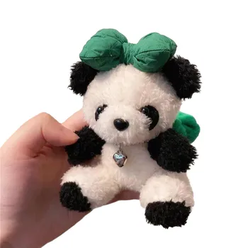 Cute Panda Doll Keychain Charming Panda Car Ornament Fun Decorative Piece Lovely Bag Charm for Women Perfect Present горячий розовый