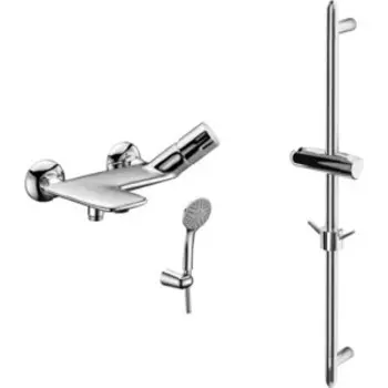 Смеситель для ванны Lemark Wing с душем, хром (LM5302C, LM8063C)