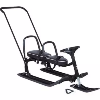 Снегокат Барс 505 TWINS BABY PUSH разборный для двоих, чёрный