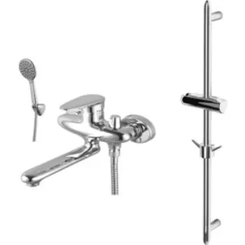 Смеситель для ванны Lemark Status с душем, хром (LM4414C, LM8063C)