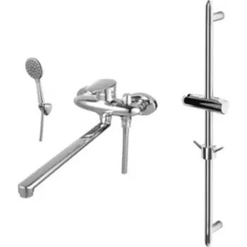 Смеситель для ванны Lemark Status с душем, хром (LM4417C, LM8063C)