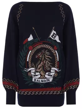 Джемпер с принтом BALMAIN