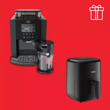 Автоматическая кофемашина EA819N10 + Аэрогриль Tefal Easy Fry Compact, 3 л EY145810