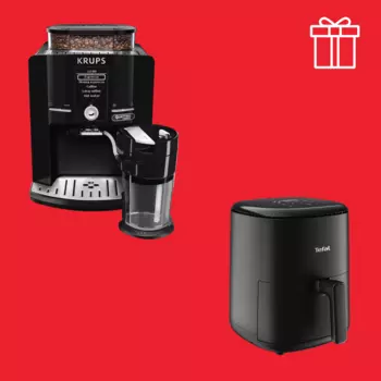 Автоматическая кофемашина EA829810 + Аэрогриль Tefal Easy Fry Compact, 3 л EY145810