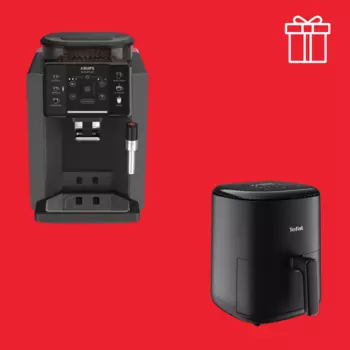 Автоматическая кофемашина EA910810 + Аэрогриль Tefal Easy Fry Compact, 3 л EY145810