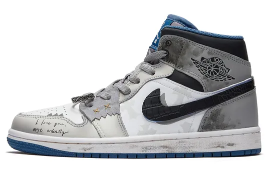Jordan Air Jordan 1 винтажные баскетбольные кроссовки женские, Gray