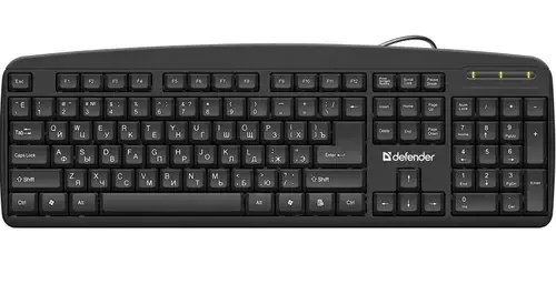 МФУ 45910 Defender Проводная клавиатура Office HB-910 RU,черный,полноразмерная