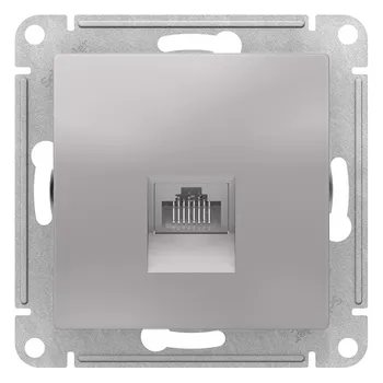 Розетка Schneider Electric ATN000383 AtlasDesign, компьютерная, RJ45, механизм, алюминий