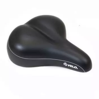 Седло VELO комфорт 254x205 мм, вакуумное, эластомерное, черное, SD-VL-6123-0-BK