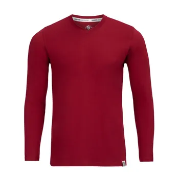 Лонгслив Haasis Bodywear V Ausschnitt, цвет weinrot