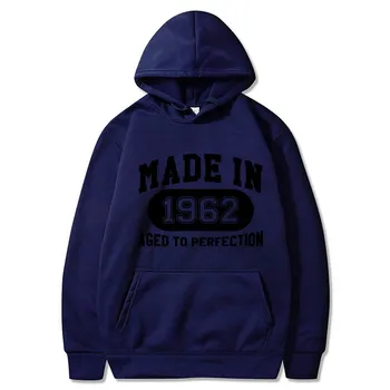 Madein 1962 Женские толстовки с капюшоном Мужские толстовки с капюшоном в стиле «Письмо» Уличная мода Свободная флисовая толстовка Мужская толстовка с капюшоном S