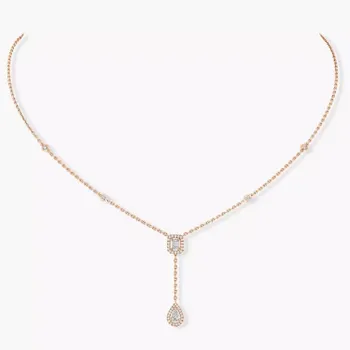 Колье Messika My Twin Tie 0.10CTX2, розовое золото/бриллианты