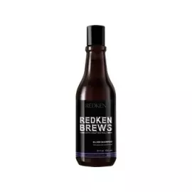 Redken Brews Silver Shampoo - Шампунь для нейтрализации желтизны седых и осветленных волос, 300 мл