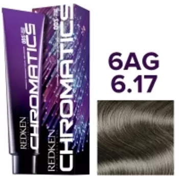 Redken Chromatics - Краска для волос без амиака, 6.17/6AG Пепельный Зеленый, 60 мл