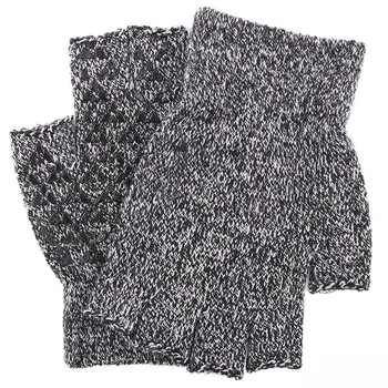 New Half finger Gloves for Men and Women In Autumn and Winter Warm Knitted Yarn Half Finger Gloves To Prevent Cold One Size