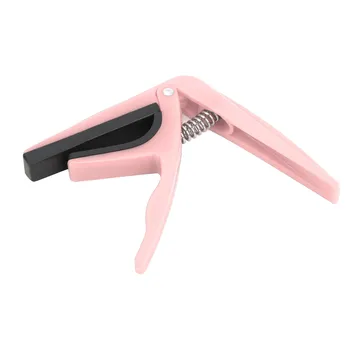 Ukulele Capo Plastic Pitch Adjustment Tool with Spring Stringed Instrument AccessoriesPink розовый