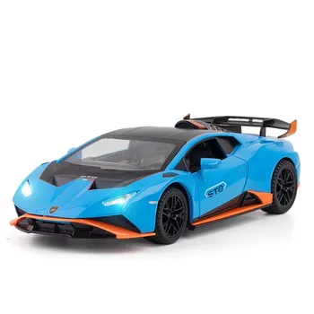 Модель автомобиля Lamborghini STO Alloy в масштабе 1/24 — идеальная копия суперкара для коллекционеров — точная детализация, первоклассное мастерство белый