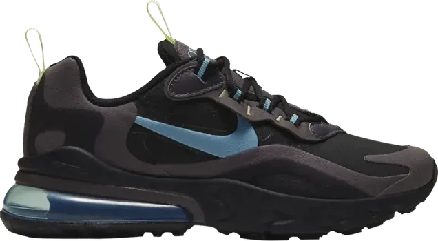Кроссовки Nike Air Max 270 React GS 'Black Cerulean', черный