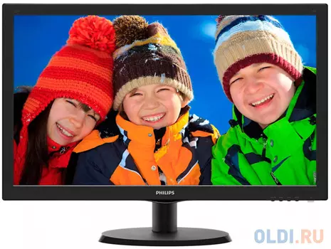 Монитор 22" Philips 223V5LSB черный TN 1920x1080 250 cd/m^2 5 ms DVI VGA