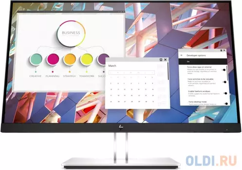 Монитор 23.8" HP E24 G4 черный серебристый IPS 1920x1080 250 cd/m^2 5 ms VGA S-Video DisplayPort USB 9VF99AA