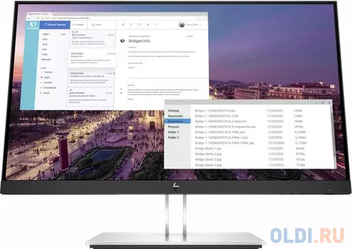 Монитор 23" HP E23 G4 черный IPS 1920x1080 250 cd/m^2 5 ms HDMI DisplayPort VGA USB 9VF96AA