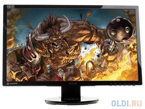 Монитор 24" ASUS VG248QE 3D Black LED, 3D, 1920x1080, 1ms, 350 cd/m2, ASCR 80M:1, DP, DVI-D (HDCP), HDMI, 2Wx2, Headph.Out, HAS, Pivot, vesa