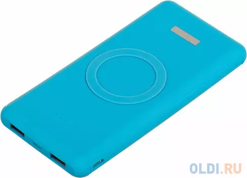 Мобильный аккумулятор Buro BPQ10F 10000mAh 3A QC PD беспроводная зарядка синий (BPQ10F18PBL)