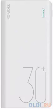 Внешний аккумулятор Power Bank 30000 мАч Romoss Sense 8+ белый PHP30-401-02