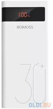 Внешний аккумулятор Power Bank 30000 мАч Romoss PHP30 PRO (Sense 8P+) белый