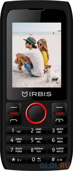 Мобильный телефон Irbis SF54 черный красный 2.4" 32 Мб Bluetooth