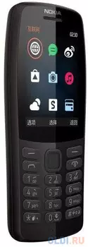 Мобильный телефон Nokia 210 Dual Sim черный моноблок 2Sim 2.4" 240x320 0.3Mpix GSM900/1800 MP3 FM microSD max64Gb