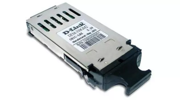 Модуль D-Link DEM-310GM2 GBIC-трансивер с 1 портом 1000Base-SX для многомодового оптического кабеля (до 2 км)