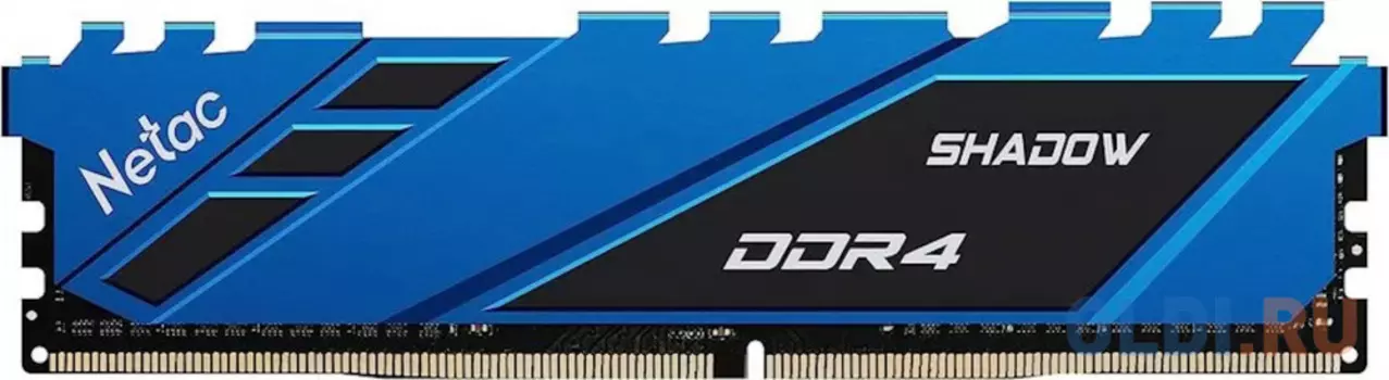 Модуль памяти DDR 4 DIMM 8Gb PC25600, 3200Mhz, Netac Shadow NTSDD4P32SP-08B C16 Blue, с радиатором