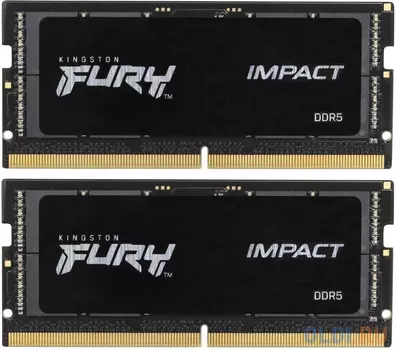 Модуль памяти SO-DIMM DDR 5 DIMM 32Gb PC44800, 5600Mhz, Kingston FURY Impact, CL38 (Kit of 2) (KF564S38IBK2-32) (retail)