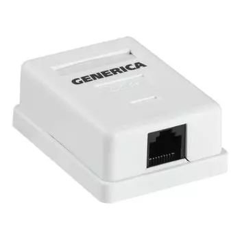 Розетка информационная IEK Generica RJ45 кат. 5Е UTP CS2-1C5EU-12-G белая
