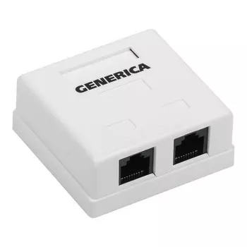 Розетка информационная IEK Generica RJ45 кат. 5Е UTP CS2-1C5EU-22-G белая