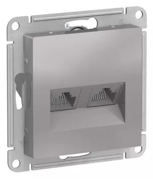 Розетка компьютерная двойная ATN000185 Schneider Electric AtlasDesign RJ-45 кат. алюминий