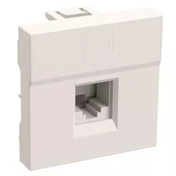 Розетка компьютерная IEK Праймер РКИ-20-00-П RJ-45 UTP кат.5e CKK-40D-RI2-K01 одноместная белая