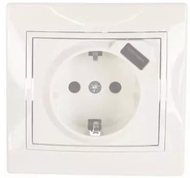 Розетка одноместная Lezard Mira 701-0202-181 с заземлением и USB белая