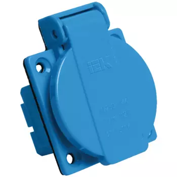 Розетка панельная IEK РП10-3 PSR61-016-3 16А 250В 2P+PE для скрытой проводки