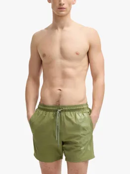 Плавательные шорты с контрастным логотипом HUGO BOSS, цвет Medium Green