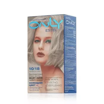Краска-гель Estel ONLY стойкая 10/18 Светлый блондин пепельно-жемчужный д/волос