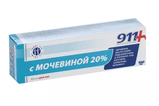 Крем 911 с мочевиной 20% д/ног, 100 мл