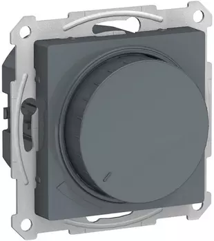Светорегулятор Systeme Electric ATN000723 AtlasDesign поворотно-нажимной LED, RC, 400Вт, механизм, Грифель