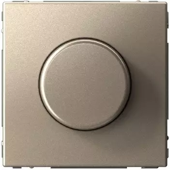 Светорегулятор Systeme Electric GAL000523 ArtGallery поворотно-нажимной LED, RC, 400Вт, механизм, Шампань