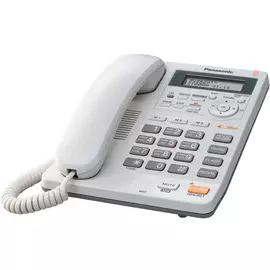 Телефон проводной Panasonic KX-TS2570RUW автоответчик, АОН