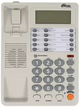 Телефон проводной Ritmix RT-495 80002153 белый/серый
